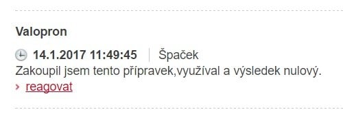 valopron názory