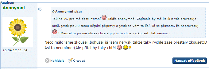 anální sex forum