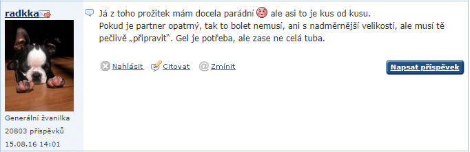 dotazy k análnímu sexu