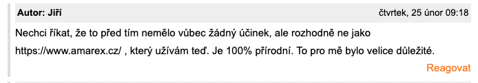 hodnocení amarex