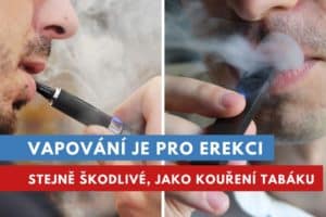 vapování, erektilní dysfunkce a erekce